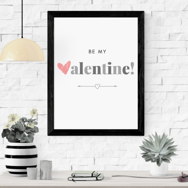 Be My Valentine Digital Downloadable Art for Instant Romance and Affection