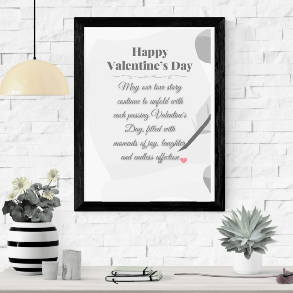 Valentine's Day Endless Affection Digital Wall Art, A Love Story With Joyful Moments