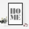 Home Decor Printable HOME in Bold Typography with Beautiful Black Font