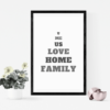 Beautiful Wall Artwork U Me Us Love Family, Simple Black and White Words