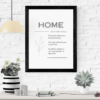 Home Definition Wall Art With Sense of Belonging Family and Ultimate Destination