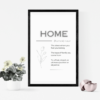 Home Definition Wall Art With Sense of Belonging Family and Ultimate Destination
