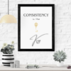 Mockup-1-Consistency-Key Unlock Success with Consistency is the Key Wall Art Print for Motivation