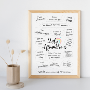 Mockup-4-Daily-Affirmations Daily Affirmations Wall Art Print