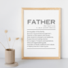Mockup-4-Father-Definition Father Definition Wall Art Print: Strong Pillar, Source of Love, Teacher of Life Lessons & Values