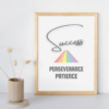 Success Journey Wall Art Print - Patience and Perseverance Leading to Success
