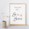 Mockup-4-U-My-Sunshine Radiant Sentiment: You are my Sunshine Wall Art Print