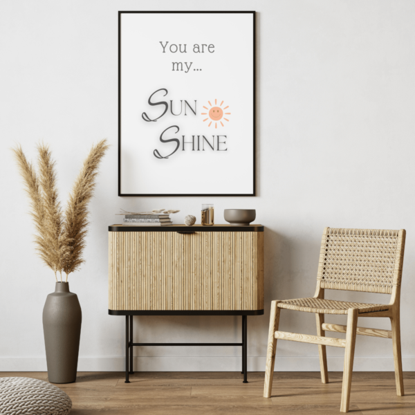 Mockup-5-U-My-Sunshine You are my Sunshine Wall Art Print