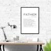 Mockup-6-Father-Definition Father Definition Wall Art Print: Strong Pillar, Source of Love, Teacher of Life Lessons & Values