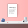 Mockup-8-Father-Definition Father Definition Wall Art Print: Strong Pillar, Source of Love, Teacher of Life Lessons & Values