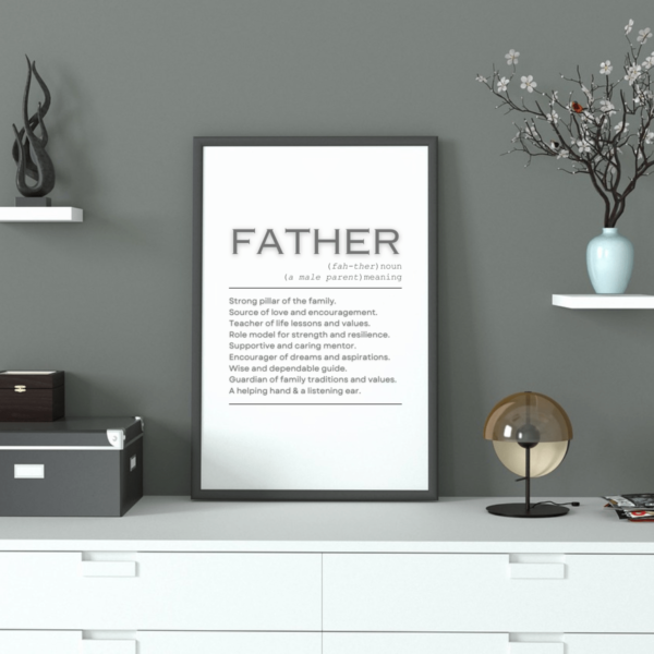 Mockup-9-Father-Definition Father Definition Wall Art Print