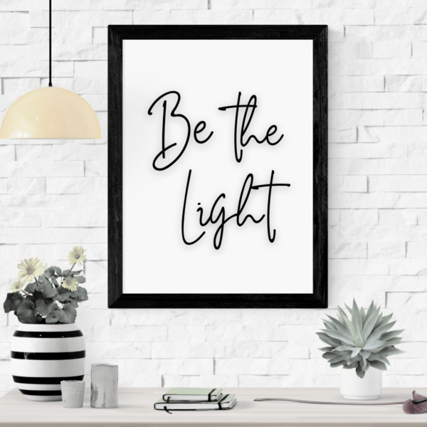 Mockup-1-BeTheLight Be The Light Free Wall Art Printable: An Inspirational Addition - Freemium