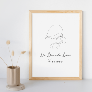 No Bounds Love Forever Mother Child Digital Print