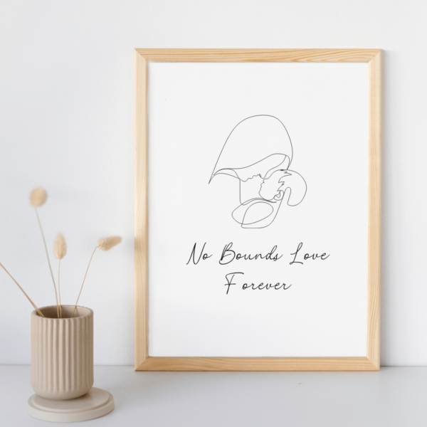 No Bounds Love Forever Mother Child Digital Print