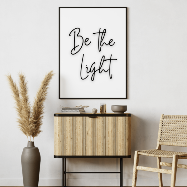 Mockup-5-BeTheLight Be The Light Free Wall Art Printable: An Inspirational Addition - Freemium