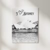 I Love Sydney Opera House Poster with Sun Rise