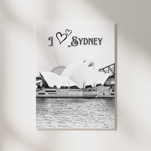 I Love Sydney Opera House Poster with Sun Rise