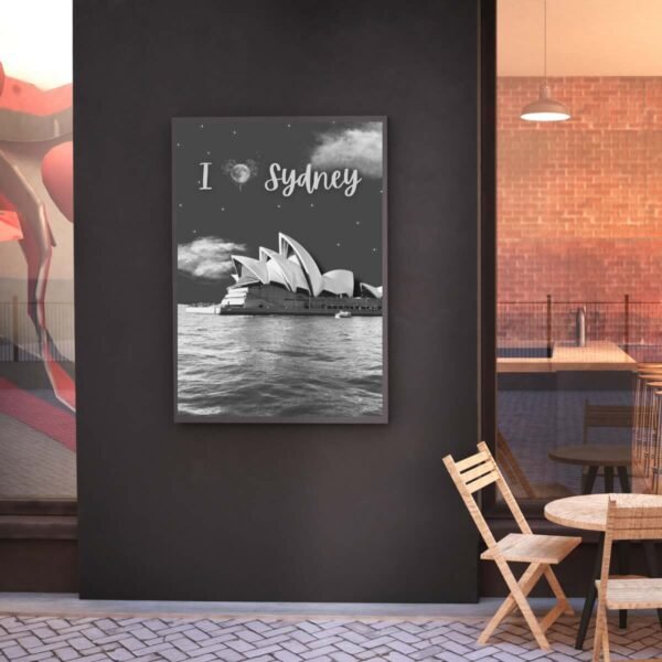 PosMock3-OperaINightSydney2 - 1 I Love Sydney Opera House Poster