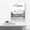I Love Sydney Opera House Poster with Sun Rise