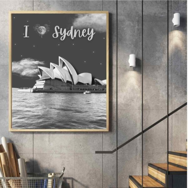 PosMock5-OperaINightSydney2 - 1 I Love Sydney Opera House Poster