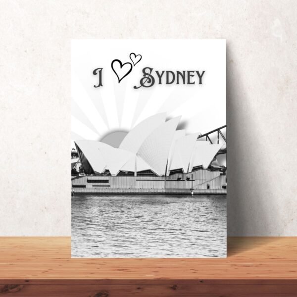 I Love Sydney Opera House Poster with Sun Rise