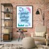 Living Room Decor Inspiration Good Vibes Art