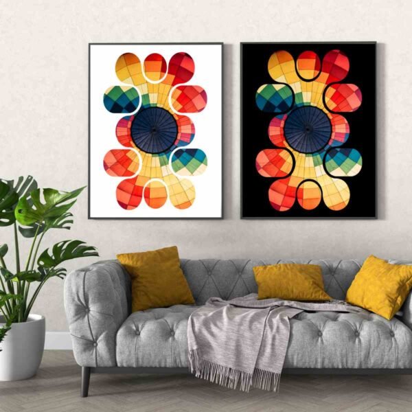 Mockup1-Abstract-2Pk Vibrant Spectrum: Abstract Prints Australia