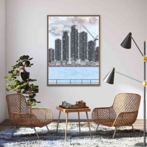 Mockup1-ArchWindowScene Cityscape Wall Artwork Australia