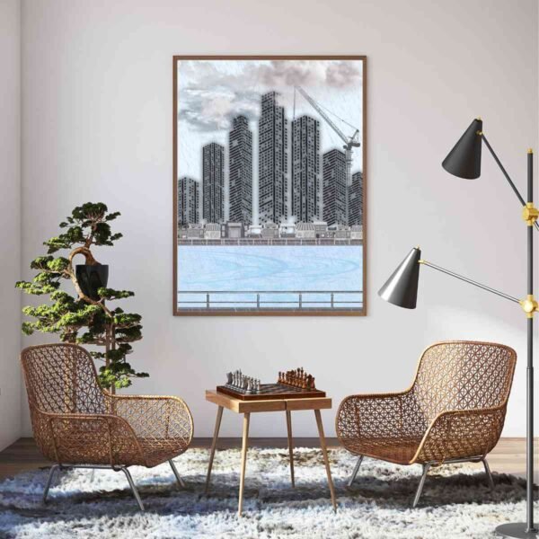 Mockup1-ArchWindowScene Cityscape Wall Artwork Australia