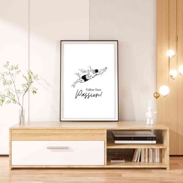 Mockup4-SwimPassion7 Inspirational Artwork for Wall - Follow Your Passion