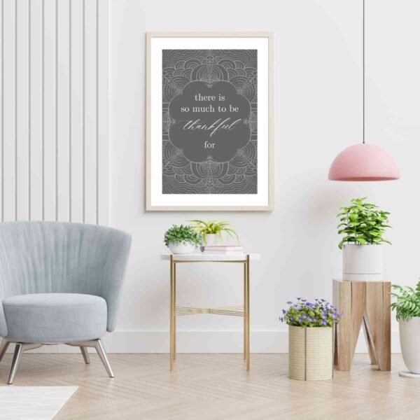 Mockup4-ThankfulFor Elegant Mandala Art Wall Decor - Inspirational Print