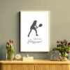 Tennis Player Silhouette Wall Print
