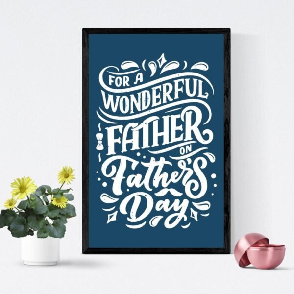 il_fullxfull.7124692385_rlqr.jpg Father's Day Print | Hand Lettered Dad Gift, Blue Typography (Digital Download)