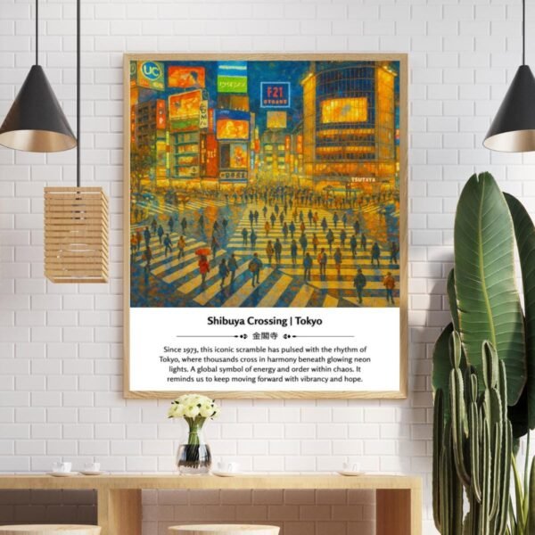 Shibuya Crossing Art Print | Tokyo Streetscape | Japan Urban Decor | Abstract Cityscape | Vibrant Travel Art