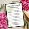 Love & Relationship Affirmations Poster