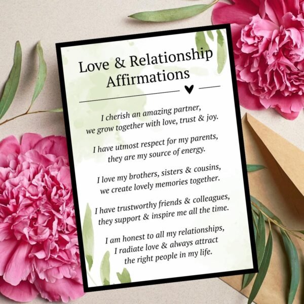 Love & Relationship Affirmations Poster