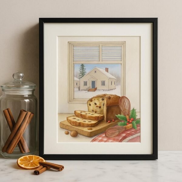 il_fullxfull.7348060704_bid1.jpg Vintage Christmas Kitchen Prints Set – Cozy Holiday Watercolor (Digital Download)