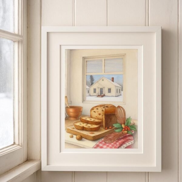 il_fullxfull.7348060718_gae8.jpg Vintage Christmas Kitchen Prints Set – Cozy Holiday Watercolor (Digital Download)