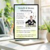 Growth and Money Affirmations Wall Art | Personalized Wealth Manifestation Poster | Framed Financial Growth Decor with Your Photo