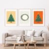 Christmas Tree Print Set | Mid-Century Modern Holiday Decor (Digital Download)