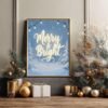il_fullxfull.7382659484_bopy.jpg Merry & Bright Christmas Wall Art · Minimal Typography Winter Print · Scandinavian Neutral Holiday Decor Poster