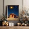 il_fullxfull.7390488762_kwki.jpg Nativity Art Print Christmas Manger, Modern Christian Decor (Digital Download)