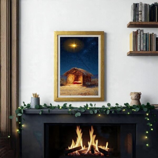 il_fullxfull.7390488774_9xuq.jpg Nativity Art Print Christmas Manger, Modern Christian Decor (Digital Download)