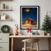 il_fullxfull.7390488780_ktte.jpg Nativity Art Print Christmas Manger, Modern Christian Decor (Digital Download)
