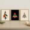 il_fullxfull.7398978616_530x.jpg Geometric Christmas Tree Print Set - Modern Holiday Decor (Digital Download)