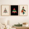 il_fullxfull.7398978620_fsq4.jpg Geometric Christmas Tree Print Set - Modern Holiday Decor (Digital Download)