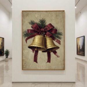 Vintage Christmas Bells Wall Art Vintage Christmas Bells Wall Art