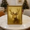 Vintage Reindeer Wall Art Winter Stag Portrait Rustic Christmas Print Instant Download
