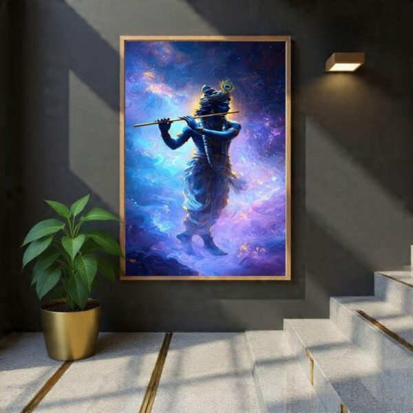 il_fullxfull.7445776195_g4bm.jpg Krishna Wall Art Printable Blue And Gold Poster For Mandir, Home Decor, Housewarming Gift