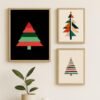 il_fullxfull.7446892711_r3go.jpg Geometric Christmas Tree Print Set - Modern Holiday Decor (Digital Download)